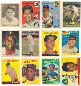 1940-1963 Topps and Play Ball Collection (200+) Including Many Hall of Famers